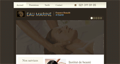 Desktop Screenshot of eau-marine.ch