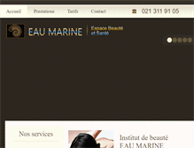 Tablet Screenshot of eau-marine.ch